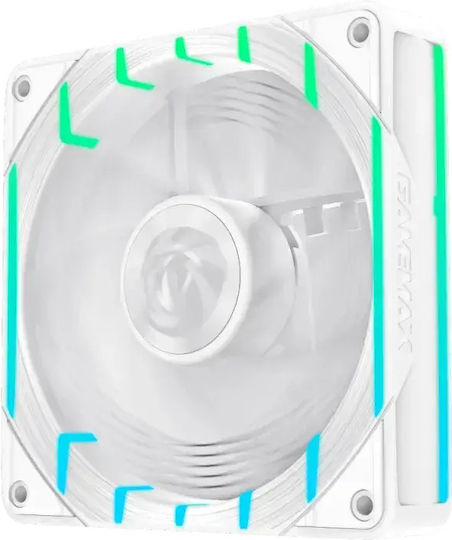 GameMax Tornado T12 Argb-rw Reverse Blade Case Fan 120mm (2200rpm / 66.89cfm) με ARGB Φωτισμό και Σύνδεση 4-Pin PWM Λευκό