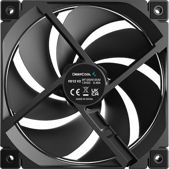 Deepcool FD12 V2 PWM Case Fan 120mm (2050rpm / 63.6cfm) with RGB Lighting and 4-Pin Connection