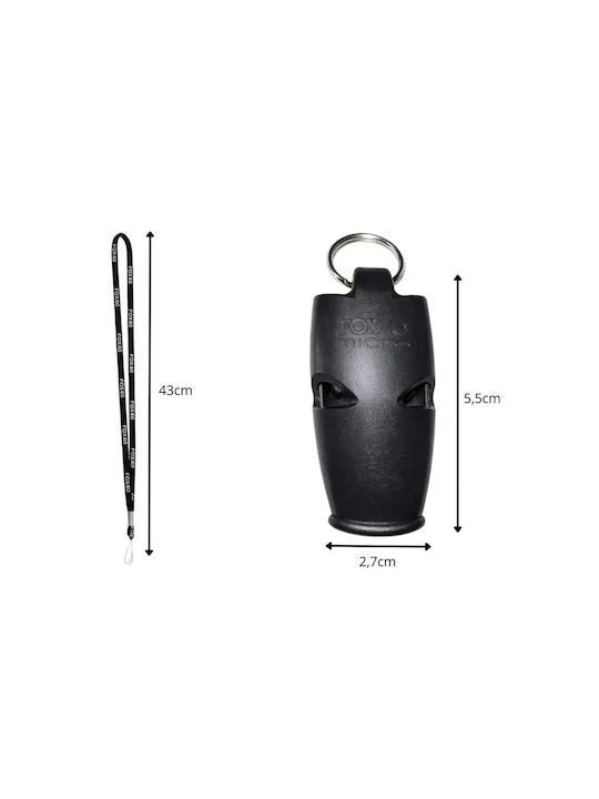 Sportpfeife Fox 40 Micro 110db mit Kordel Blau