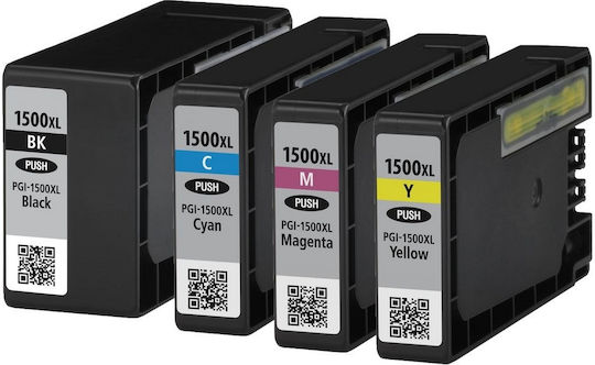 Съвместими и реновирани мастиленоструйни касети Canon PG1500, PGI1500XL, PGI-1500XL 36мл Множество (цвят) 4бр