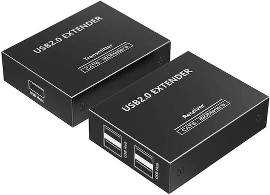 PremiumCord Захранващ Кабел PremiumCord 4-портов USB 2.0 Удължител Over Cat5 Cat5e Cat6 До 150m
