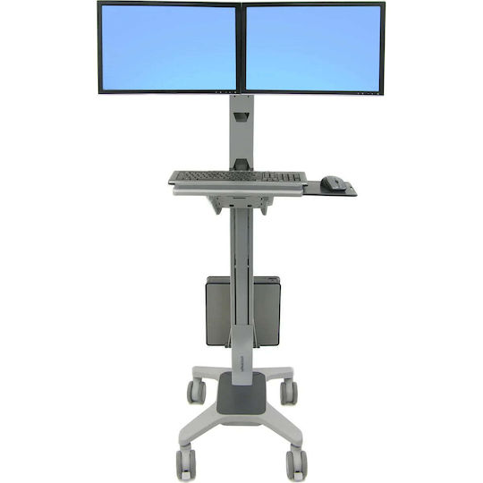 Ergotron Neo-Flex Dual WideView WorkSpace Suport pardoseală pentru 2 Monitoare până la 22" Argintie