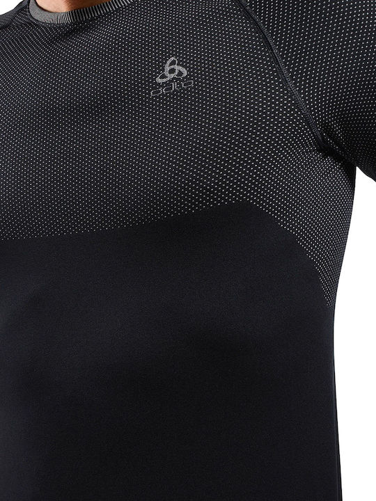Odlo Performance Warm Ανδρική Ισοθερμική Μακρυμάνικη Μπλούζα Compression Μαύρη