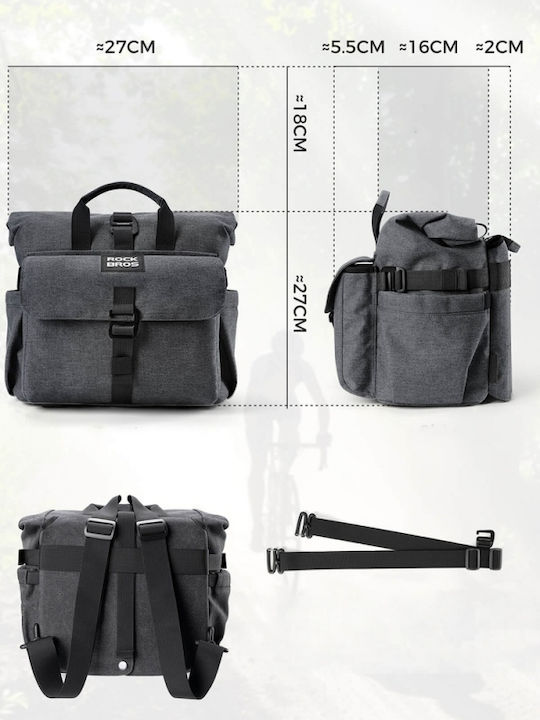 Rockbros Fahrradtasche Rucksack 1.8l Graues