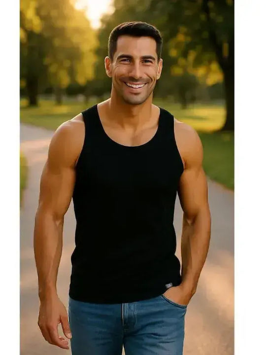 Men's Sleeveless Undershirts Supreme Greek Green Black 2Pack