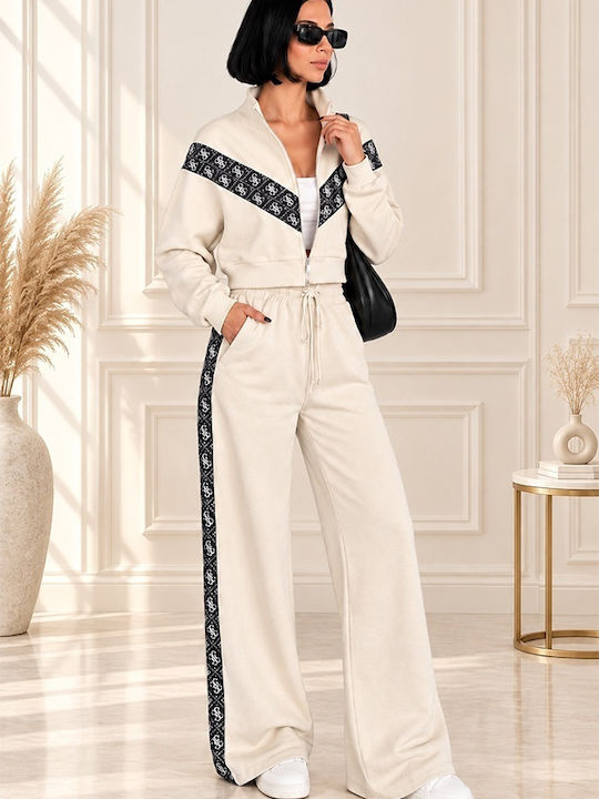 Set Damen Jogginghosen Cream