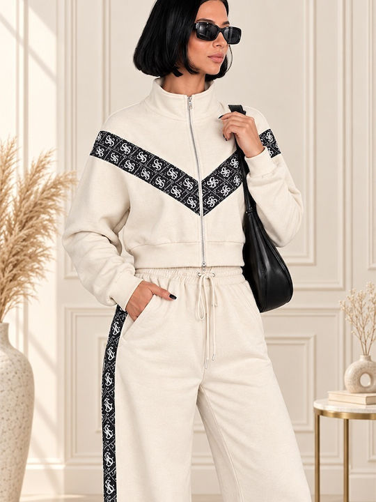 Set Damen Jogginghosen Cream