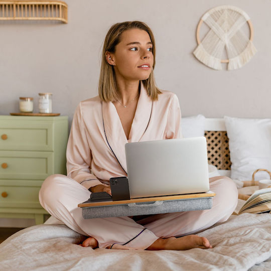 Relaxdays Cushion Stand for Laptop Brown