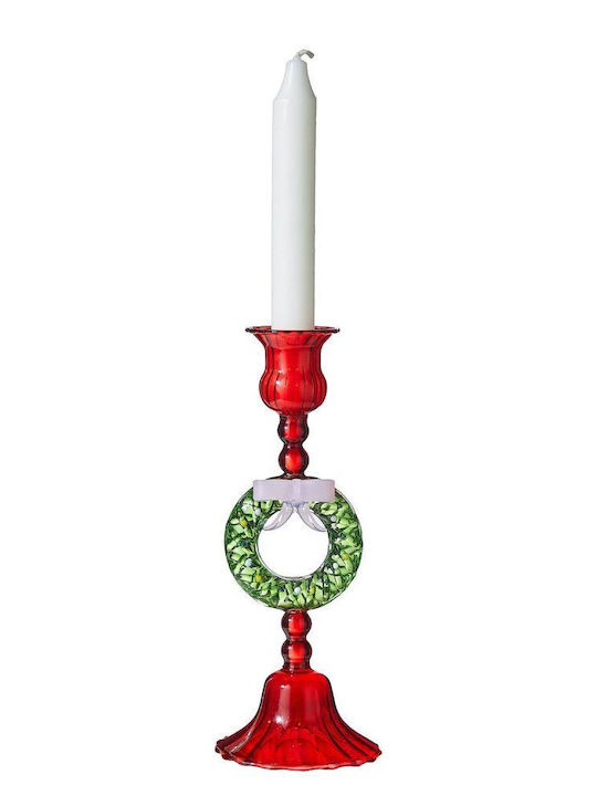 Butlers Glas-Kerzenhalter in Rot 9 x 2 cm