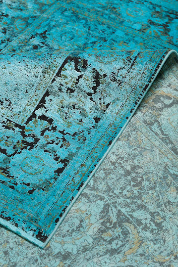 Biokarpet Wohnzimmer Teppiche Louison Mh96b 8-5 Türkis 133x190