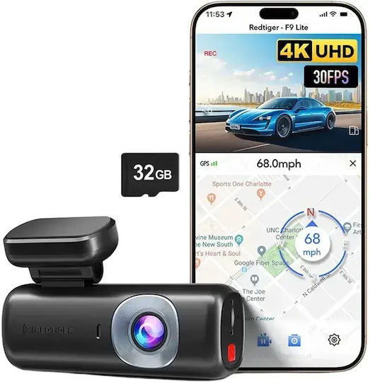 Redtiger F9 Lite Spiegel-Set mit 4K-WLAN-GPS-Autorekorder und Rückfahrkamera