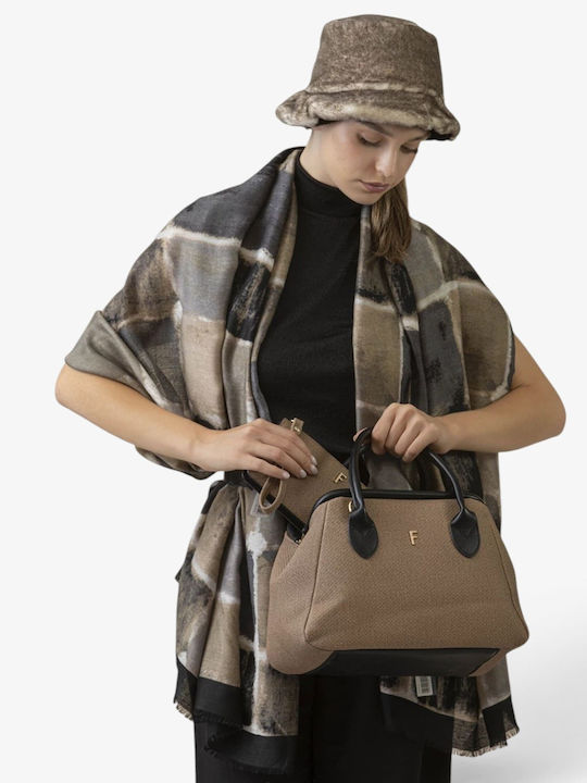 Burgunderrote Damenhandtasche / Schultertasche