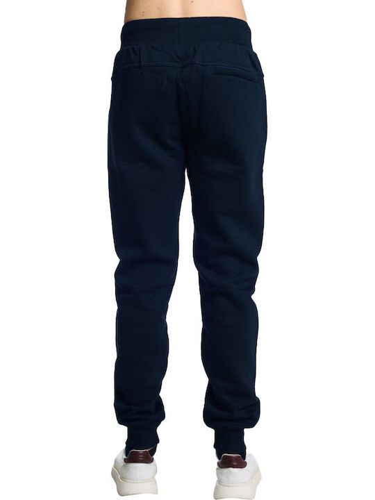 Navy Blue Sweatpants with Elastic Waist