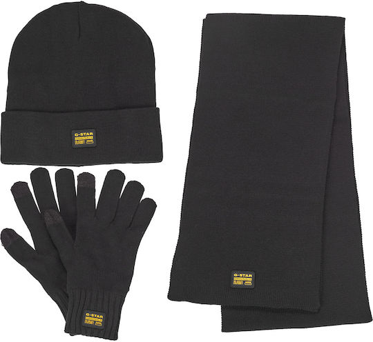 Beanie Herren-Strickmütze in Schwarz