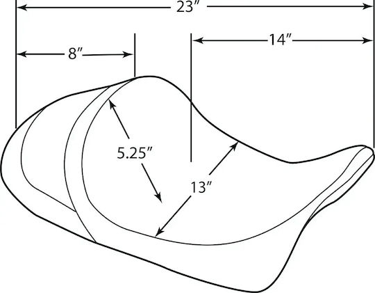 Drag Specialties Low-Profile Seat 0801-1250 Harley-Davidson FLHTK 1868 ABS 19-24 1 Piece Black