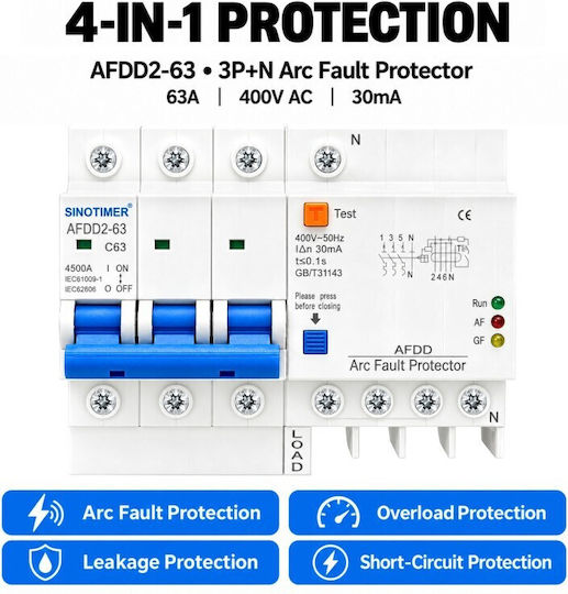 Sinotimer Buton pentru Șină DIN 400V 63A