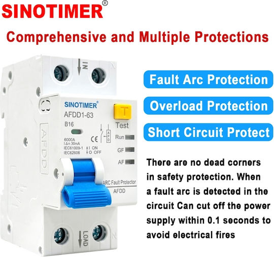 Sinotimer Buton pentru șină 230V 16A