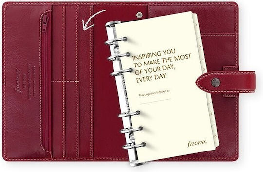 Filofax Malden Personal Ετήσιο Organizer Μπορντό Δερμάτινο