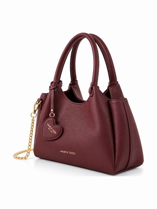 Burgunderrote Damen-Schultertasche