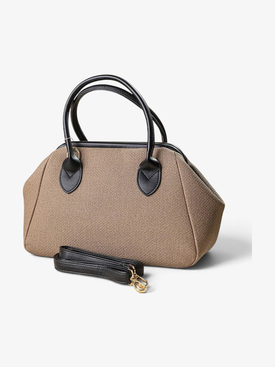 Women's Satchel Bag Black Fishbone