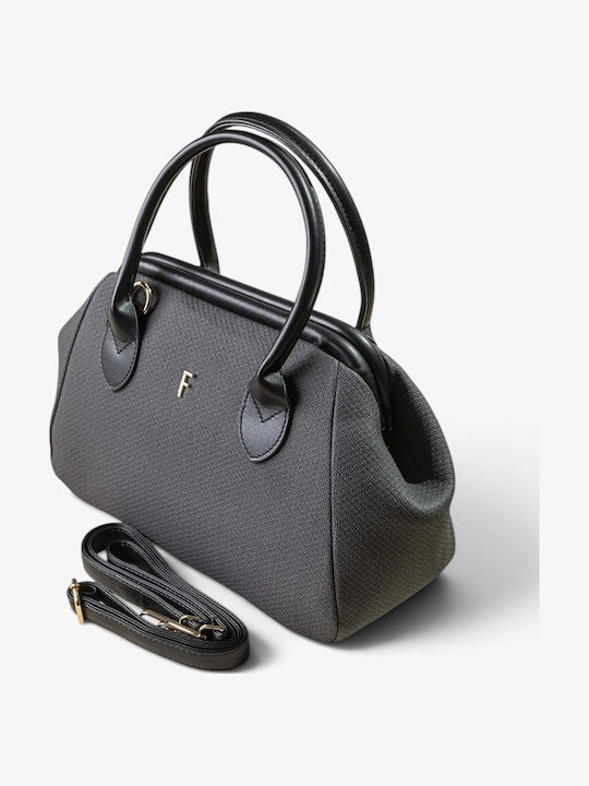 Women's Satchel Bag Black Fishbone