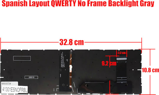 Tastatură Spaniolă Pentru Laptop HP ProBook 460 G11 465 G11 EliteBook 660 G11 665 G11 Ai Key N97249-001 N95987-001 Es Fără Cadru Retroiluminată Gri Cod.41301esnofrbl