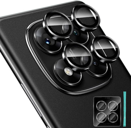 Frame Протектор за камера Закалено стъкло Черен за Xiaomi Redmi Note 14 Pro 5G