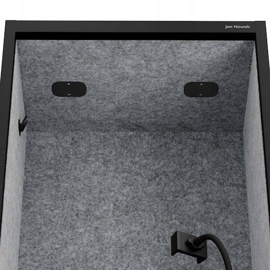Jan Nowak Cabină Acustică Sally Mentalbox 600 Mm Corp Negru Scaun Gri