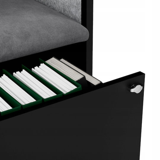 Jan Nowak Cabină Acustică Sally Mentalbox 600 Mm Corp Negru Scaun Gri