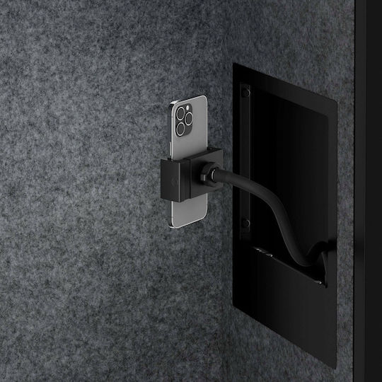 Jan Nowak Cabină Acustică Sally Mentalbox 600 Mm Corp Negru Scaun Gri