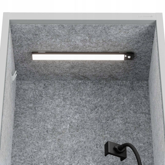 Jan Nowak Cabină Acustică Sally Mentalbox 600 Mm Corp Gri Scaun Gri