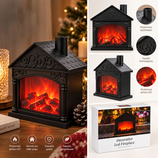 Decorative LED Flame Effect Light Warm White Fireplace