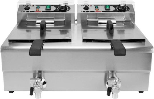 Yato Ηλεκτρική Φριτέζα Διπλή 5kW Χωρητικότητας 2x12lt
