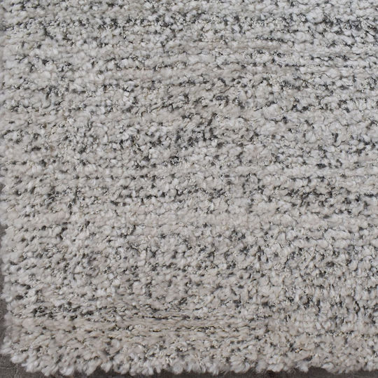 Saray Home Geometrischer Shaggy-Teppich, Rechteckig, Creme-Grau, 200 × 250 cm,