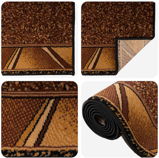 vidaXL Flornes 67x250 cm Brown Leather Rug vidaXL Flornes 67x250 cm Brown Leather Rug