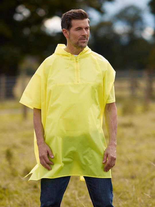 Pelerină de Ploaie Poncho Yoko Promo cu Glugă Mare Hvs470 Galben Fluorescent