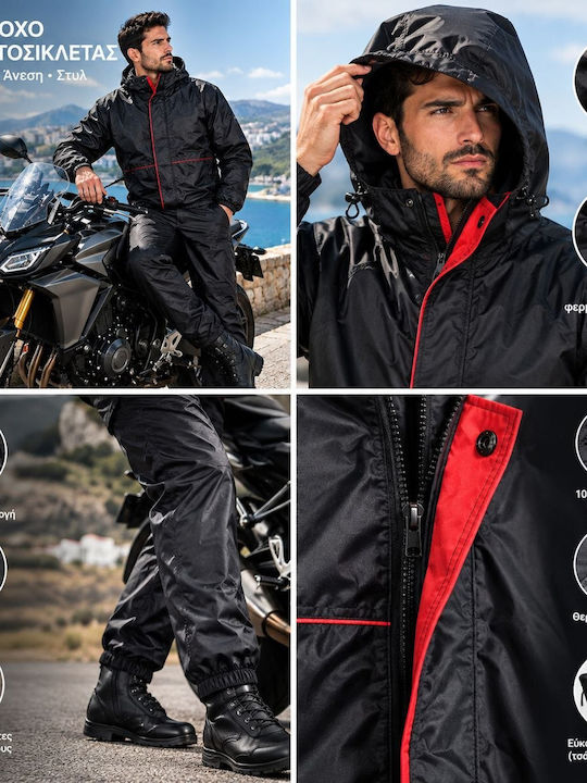 Costum Impermeabil Jachetă și Pantaloni PVC S–3xl