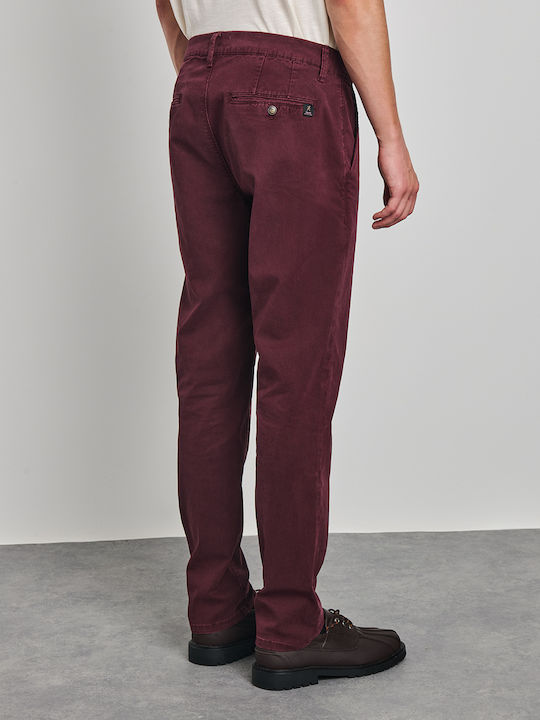 Culton Ανδρικό Παντελόνι Chino Ελαστικό Merlot