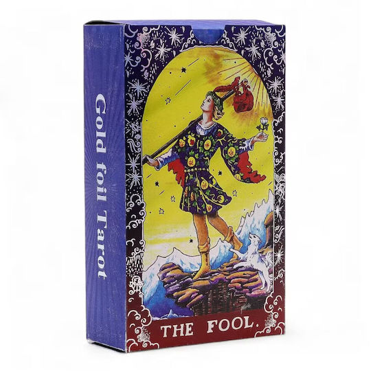 Authentic Tarot Cards Instructions for Use Blue Foil Mandala 78 Cards+Book