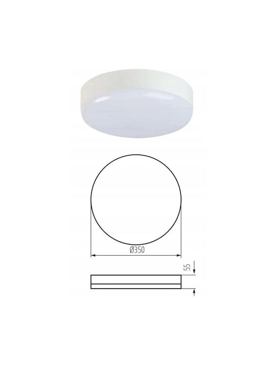 Kanlux Outdoor Ceiling Lamp with Built-In Led in White Colour