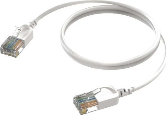 Procab U/UTP Cat.6a (Gigabit) Мрежов Кабел Ethernet 1.5м Бял