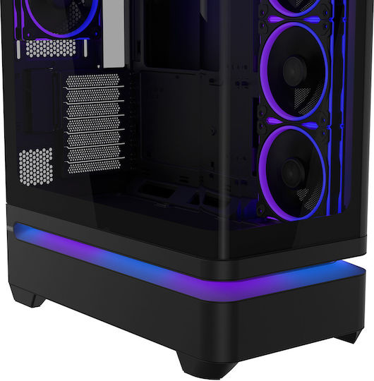 Prime AP304 Gaming Midi Tower Computer Case with Side Window Black
