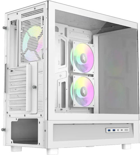 GameMax NEX C51 Computergehäuse mit Seitenfenster Weiß