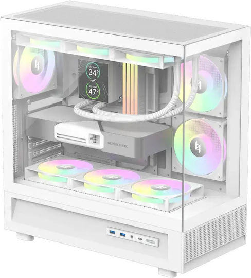 GameMax NEX C51 Computergehäuse mit Seitenfenster Weiß