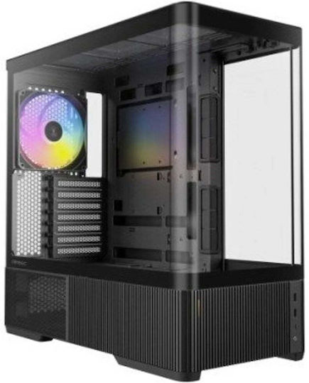 Antec C6 Curve Gaming Midi Tower Компютърна кутия със Страничен прозорец и ARGB осветление Черна