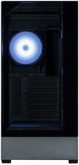 Zalman P40 Prism Plus Gaming Midi Tower Κουτί Υπολογιστή με Πλαϊνό Παράθυρο και ARGB Φωτισμό Μαύρο