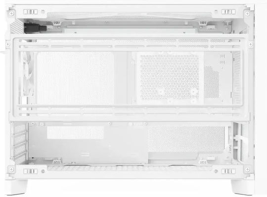 TEN Gaming Mini Tower Computer Case with Side Window White