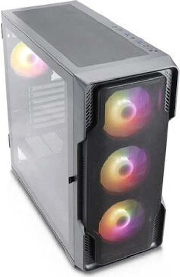 Nanoxia DS-9 ARGB TG-Mesh Gaming Midi Tower Computer Case with Side Window Black
