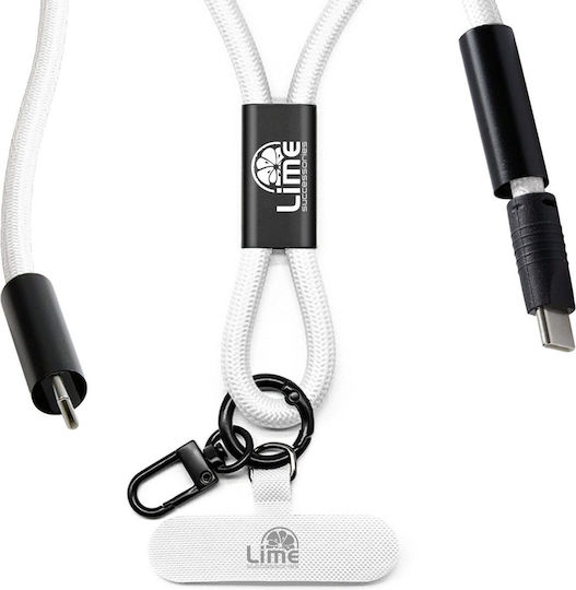 Lime Плетен кабел USB-C мъжки - USB-C 68W Зелен 1.5m