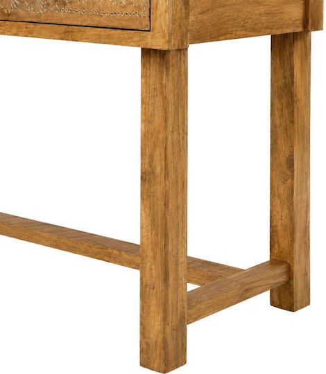 Metal Console Table Brown L110xW35xH75cm
